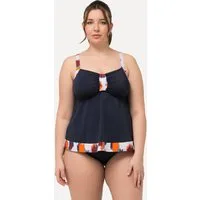 Ulla Popken Tankini Tankini Fleckenmuster Softcups Träger verstellbar
