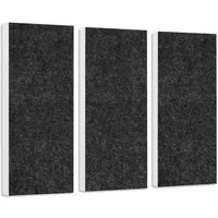 platino24 Akustikplatte 3 Rechtecke aus Basotect ® G+ mit Akustikfilz, je 825x275x50mm