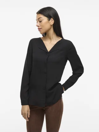VILA - VILUCY L/S SHIRT - NOOS black - Gr. - XS