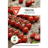 FRANKONIA Gemüsesamen Cocktailtomate, Supersweet 100 F1 Saatgut Tomaten Samen, Solanum lycopersicum