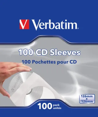 Verbatim CD-/DVD-Hülle | 49976 | Kapazität: 1 CD/DVD (Packung mit 100)