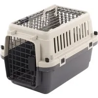 Flamingo Tiertransportbox Transportkäfig Neto grau für Katzen