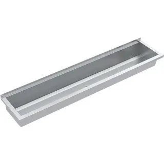 KWC Aquarotter Waschrinne, PLANOX, Edelstahl, W.-Mont., 1800x210x382 mm, o. Arm-bank, 2030043781 2030043781