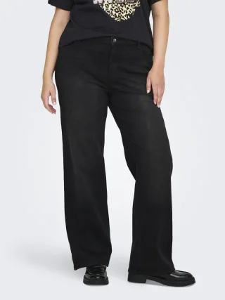 ONLY CARMAKOMA - CARWILLY HW WIDE JEANS CRO1099 NOOS Black Denim - Gr. - 32