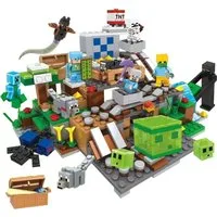 Athlix Klemmbausteine Set kompatibel mit Lego für Minecraft Fans Baustein Spielbausteine