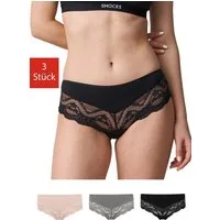 SNOCKS Hipster Panties Damen Unterhose (3-St) mit Spitze, bequem und elegant