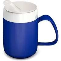 Ornamin Schnabelbecher Becher mit Trink-Trick mit Schnabelaufsatz/Trinkaufsatz, 2-tlg., Kunststoff, Trinkhilfe l Alltagshilfe l Schnabeltasse l Made in Germany