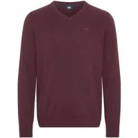 Polo Sylt Strickpullover mit V-Neck und Stickerei