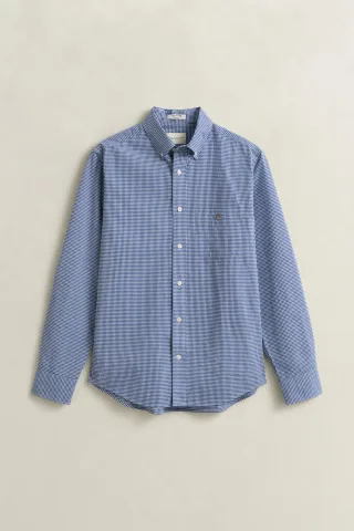 GANT - Gingham Classic Popeline Hemd college blue - Gr. - XXXL