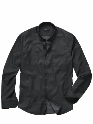 Mey & Edlich Herren Iconic-Hemd Schwarz 100 % Baumwolle