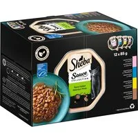 Sheba SHEBA® Schale Multipack Sauce Collection Feine Vielfalt MSC 12 x 85g, Nassfutter für: Katze