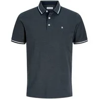 Jack & Jones Poloshirt Jack&Jones Übergrößen Poloshirt dunkelgrau JJEPAULOS