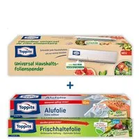 Toppits Aufbewahrungsbox Toppits Folienspender Folienabroller Folienschneider Alufolie
