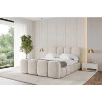 ALTDECOR Polsterbett KALA-Z (Polsterbett mit Bettkasten und Lattenrost, Boxbett ohne Matratze), Doppelbett mit Stauraum, Bett mit Kopfteil