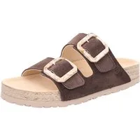 Rohde MATERA Pantolette Strandschuh, Urlaubsschuh, Sommerschuh mit Bast Plateau