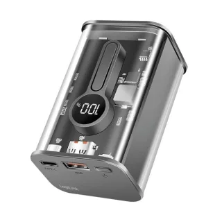 LOGILINK USB Powerbank PA0306, 10.000mAh, 2x USB, mit Display, transp.