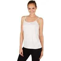 dressforfun Spaghettitop Trägertop, Vielseitig kombinierbar, Als Top oder Unterhemd geeignet (Sommertop, Konfektionsgröße XL in weiß) Material, Hoher Tragekomfort, Strapazierfähig und formbeständig