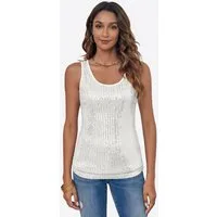 Imily Bela Trägertop Damen Tragende Weste mit Pailletten (Packung, 1-tlg., 1per-Pack) in Unifarbe