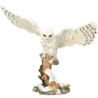 Figuren Shop GmbH Tierfigur Eulen Statue – Schneeeule Figur Veronese Dekoration Dekofigur 17 cm