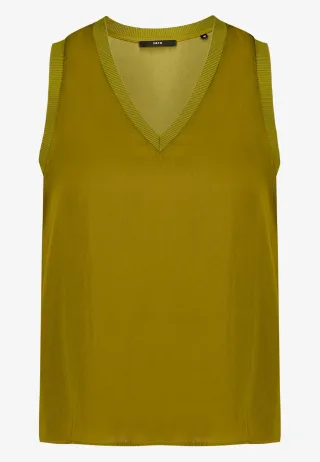 zero - Blusentop mit V-Ausschnitt Fir Green - Gr. - 42