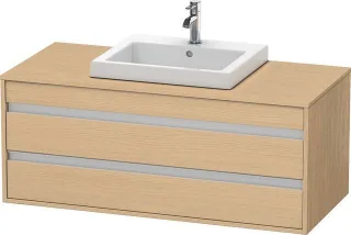 Duravit Ketho Konsolenwaschtischunterbau wandhängend Natur Eiche Matt 1200x550x496 mm - KT675603030 KT675603030