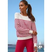 French Connection Sweater Maritimer Streifenlook aus soften Strukturstrick, Loungewear