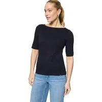 Zero 3/4-Arm-Shirt Damen Shirt mit U-Boot-Ausschnitt (1-tlg) Plain/ ohne Details