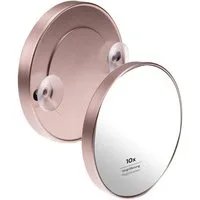 PARSA Beauty Badspiegel Essential Saugnapf-Spiegel in Champagner, 10-fache Vergrößerung