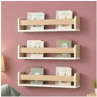 relaxdays Kinderregal Wand im 3er Set, 3-tlg., natur