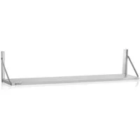 Mahlzeit Küchenregal Edelstahl Wandregal, 150 x 30 cm, Silber, Klappbares Regal, Wandboard