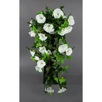 Kunstranke Petunienranke 65cm ZF Kunstpflanzen Kunstblumen künstliche Blumen Petunie, Seidenblumen Roß, Höhe 65 cm, Weiß