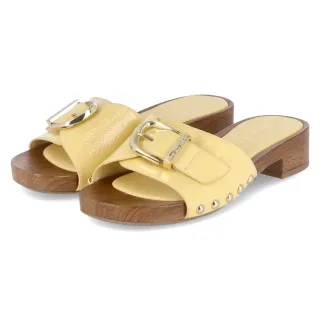 Tamaris Open Toe Clogs - Gr. 37 - Gelb - Synthetik