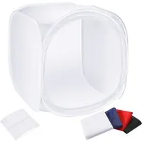 Neewer Fotostudio-Box 60x60cm Fotostudio Lichtwürfel Diffusions Soft Box Set, mit 4 Farben, Rot/Dunkelblau/Schwarz/Weiß Farben Hintergründe für Fotografie