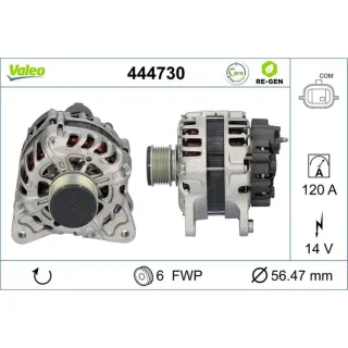 Valeo Lichtmaschine 120A Dacia Renault 444730 1,5