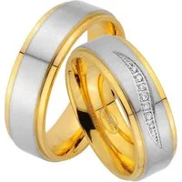 Trauringe123 Trauring Hochzeitsringe Verlobungsringe Trauringe Eheringe Partnerringe aus Edelstahl ohne und mit Stein, JE70