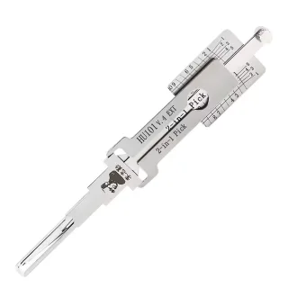 HU101 Lock Pick Tool Set Extended 2 in 1 Stainless Steel Automotive Lock Pick and Decoder for Jaguar Global Car Lock Sol