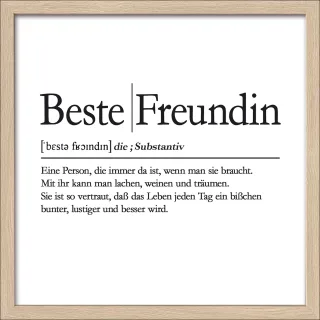 Gerahmtes Bild BESTE FREUNDIN