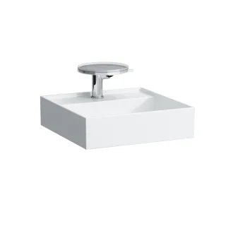 LAUFEN Aufsatz-Handwaschbecken Kartell 460x460x150, 3 Hl. , ohne Überlauf, geschliffen graphit matt H8183317581581