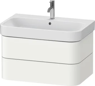 Duravit Happy D.2 Plus Waschtischunterbau wandhängend Weiß Seidenmatt 775x490x415 mm - HP43870363600 HP4387036360000