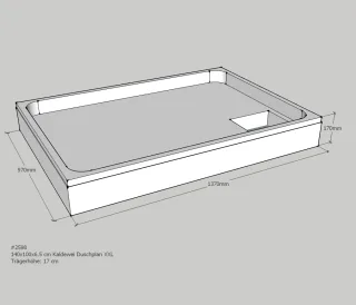 Neuesbad Wannenträger für Kaldewei Duschplan XXL 100x140x6,5 SD24002