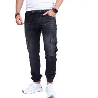Styleko Cargohose 8003 Herren Cargohose Cargo Jeans Hose für Männer Jungen Regular Denim