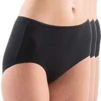 HERMKO Taillenslip 5011 (Pack, 3er) Maxi-Schlüpfer, Baumwolle/Elastan, elast. Abschluss, hoch geschnitten