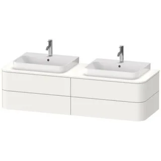 Duravit Happy D.2 Plus Konsolenwaschtischunterbau wandhängend Weiß Supermatt 1600x550x408 mm - HP497 HP4974B84840010