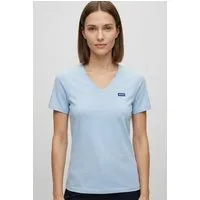HUGO Blue T-Shirt Classic V mit Logo, V-Ausschnitt