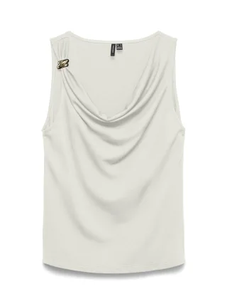 VERO MODA - VMCARLY SL BUCKLE TOP JRS Snow White - Gr. - XS