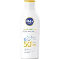 Nivea Sonnenschutzmilch Babies & Kids Sensitiv Schutz Sonnenmilch LSF 50+, 1-tlg.