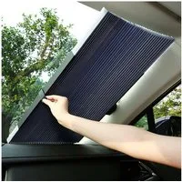MOPUEA Autosonnenschutz Sonnenblende Auto für Windschutzscheibe aus Akkordeon, (Auto Sonnenschutz Teleskop UV Schutz reflektierende Autoabdeckung, Teleskop Auto Sonnenschutz mit UV Schutz und Wärmeisolierung), UV Schutz hitzereflektierend teleskopisc