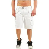 Geographical Norway Cargoshorts Geographical Norway Herren Shorts POLISH (mit abnehmbarem Gürtel) in Unifarbe