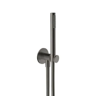 Herzbach Living Spa Wannenset 21.914400.1.40 Black Steel, mit Handbrause und Schlauch