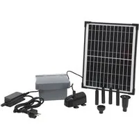 Ubbink Springbrunnenpumpe SolarMax 600 Accu inkl. PowerControl (12-tlg), Hybrid-Funktion